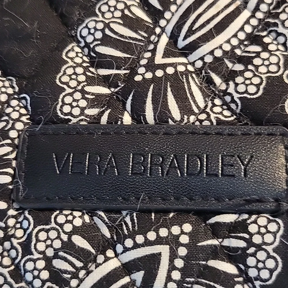 Vera Bradley Black and White Floral Laptop Sleeve